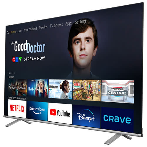 This Toshiba television is equipped with Amazon's Fire TV operating system, meaning thousands of apps and streaming services are just a few clicks away. (Photo via Best Buy)