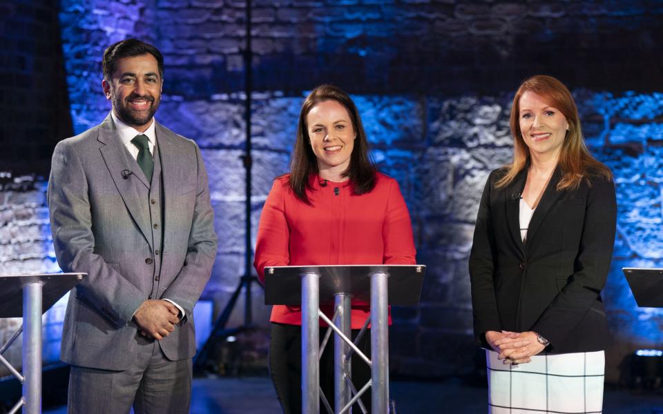 Humza Yousaf, Kate Forbes and Ash Regan - Jane Barlow/PA Wire