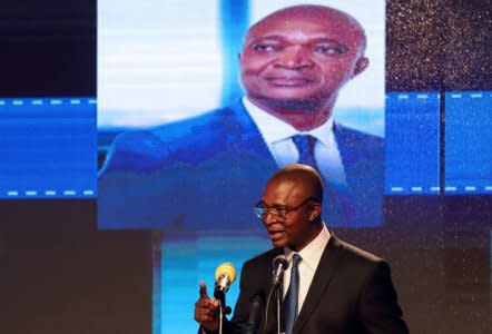 FILE PHOTO: Emmanuel Ramazani Shadary, Congolese Presidential candidate for the ruling Common Front of Congo (FCC) coalition announces his political manifesto in Kinshasa, Democratic Republic of Congo November 19, 2018. REUTERS/Kenny Katombe