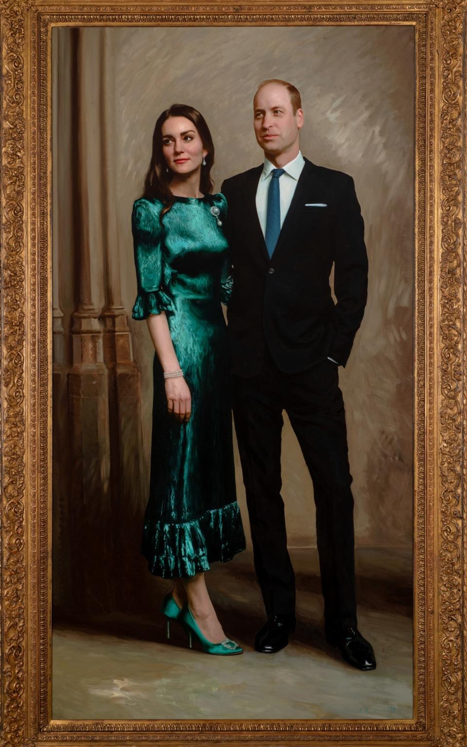 Cambridges unveil their first official portrait to celebrate 10 years as Duke and Duchess - Jamie Coreth/Fine Art Commissions