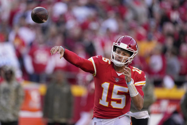 A Denver Broncos fan is seen before the start of an NFL football game  between the Denver Broncos and Kansas City Chiefs Sunday, Dec. 5, 2021, in  Kansas City, Mo. (AP Photo/Charlie