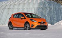 <p>EPA combined: 46 mpg</p><p><a href="https://www.caranddriver.com/toyota/prius-c" rel="nofollow noopener" target="_blank" data-ylk="slk:The 2019 Toyota Prius C;elm:context_link;itc:0;sec:content-canvas" class="link ">The 2019 Toyota Prius C</a> is the most affordable hybrid you can buy, and it'll remind you of that station in life every time you get behind the wheel. Unlike the larger, slightly more expensive Toyota Prius you're likely more familiar with, the Prius C is based on the subcompact Yaris, a bare-bones budget hatchback.</p>