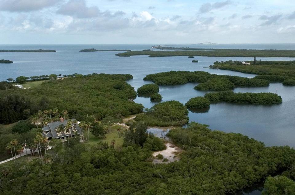 Time could be running out for Florida and Manatee County officials to preserve Rattlesnake Key and surrounding wetlands on Terra Ceia Bay and Tampa Bay as the properties go up for sale to private buyers. The area is shown in this June 2021 Bradenton Herald file photo.