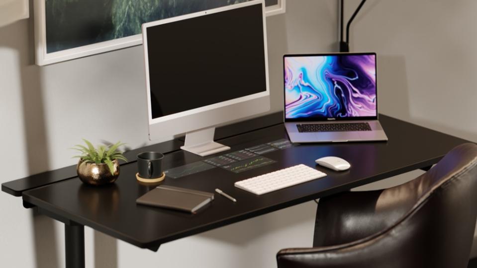 Features include an automatic standing timer to adjust the height of your desk throughout the day. - Credit: Lumina