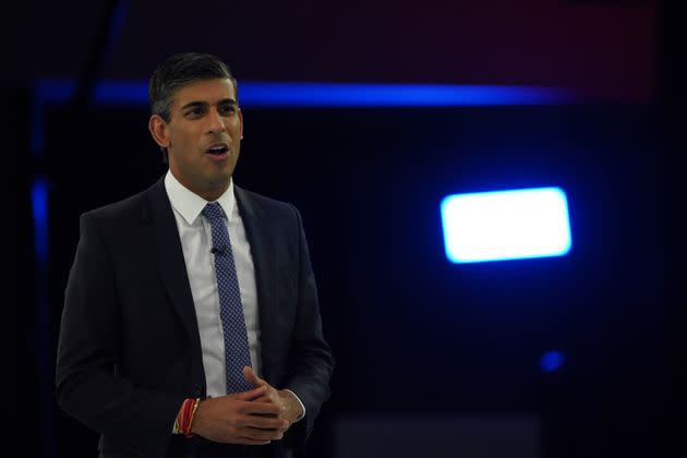 Rishi Sunak during a hustings event at Manchester Central Convention Complex in Manchester, as part of the campaign to be leader of the Conservative Party and the next prime minister. (Photo: Peter Byrne via PA Wire/PA Images)