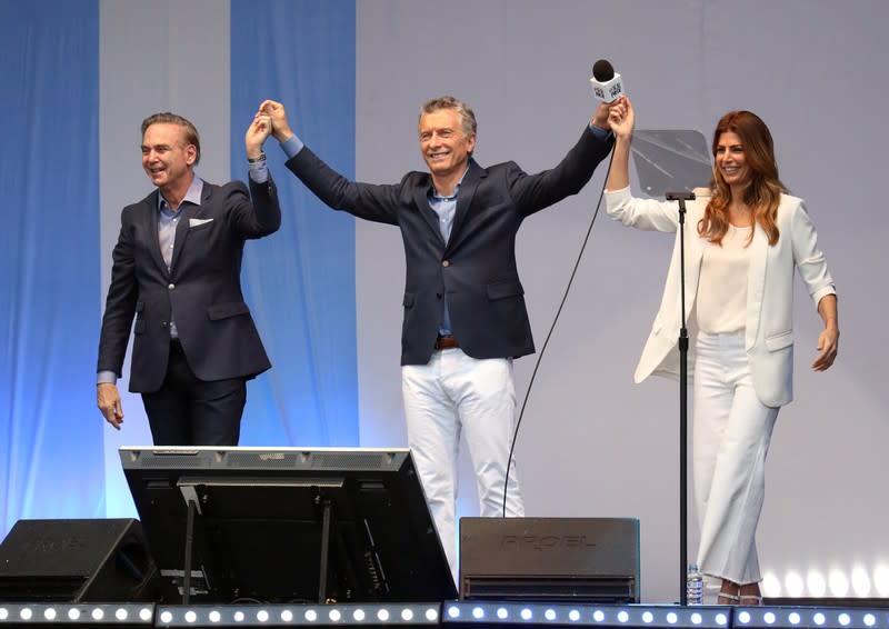 Argentina's President Mauricio Macri holds rally as part of his reelection campaign, in Buenos Aires