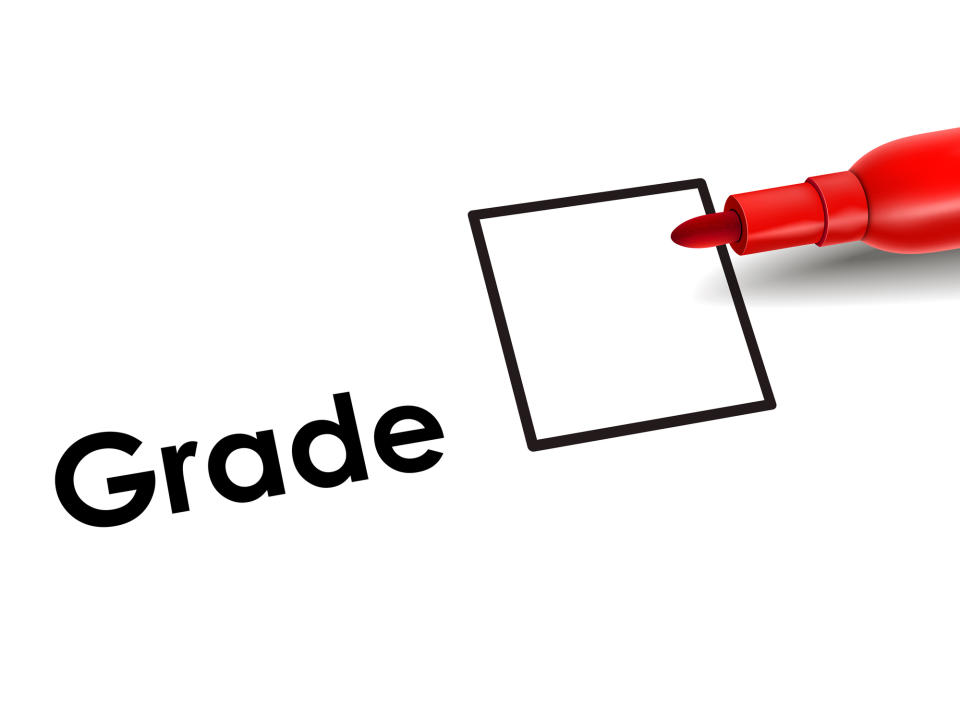 Grade checkbox with red marker