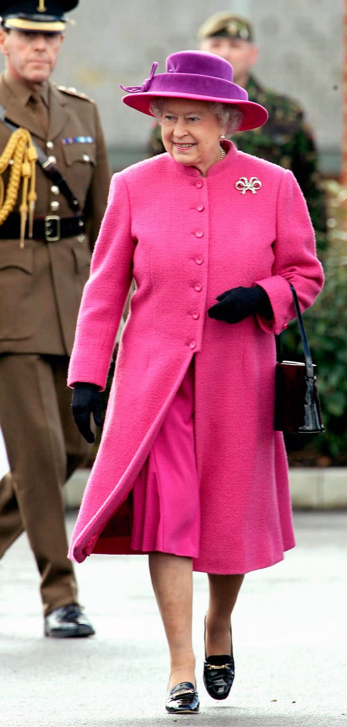 38) The Queen's wardrobe must be bright.