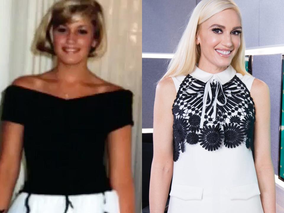 gwen stefani prom then and now