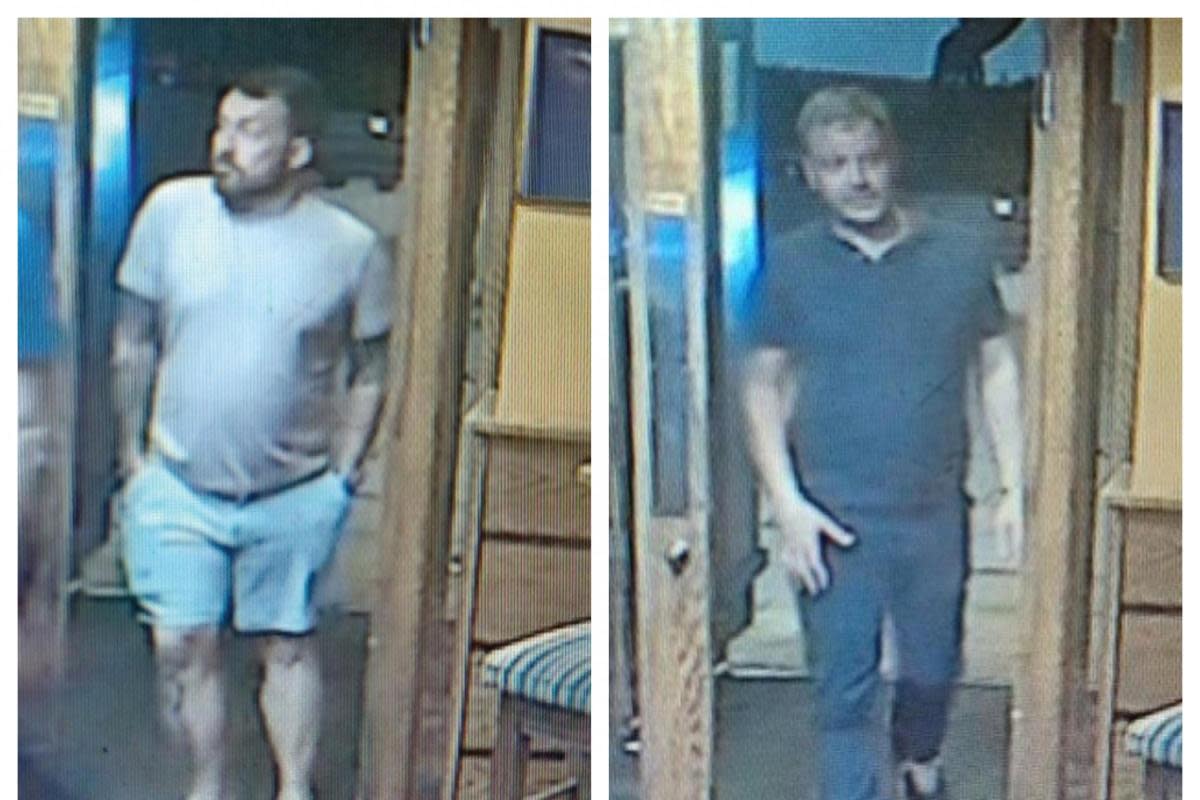 Cheshire Police want to speak to these two men in connection with an incident at the Queens Arms on Dene Drive <i>(Image: Cheshire Police)</i>