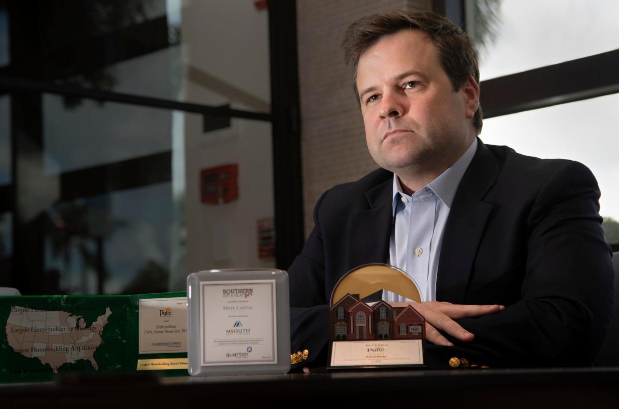 Bill Pulte is interviewed in his offices in Boca Raton, Florida, on Dec. 13, 2021. Pulte is known globally as a Twitter philanthropist. He has been a strong supporter of efforts to raise money for Oxford families.