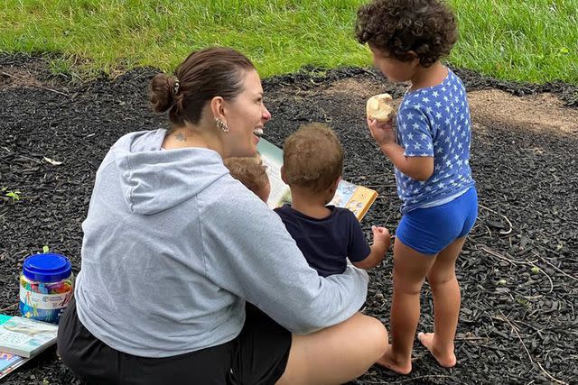 <p>Ashley Graham/ Instagram</p> Ashley Graham and kids