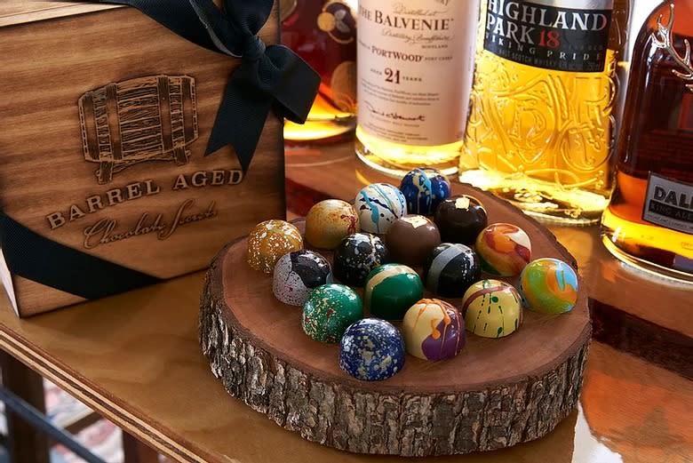 Barrel Aged Handcrafted Bonbons by Chocolate Secrets