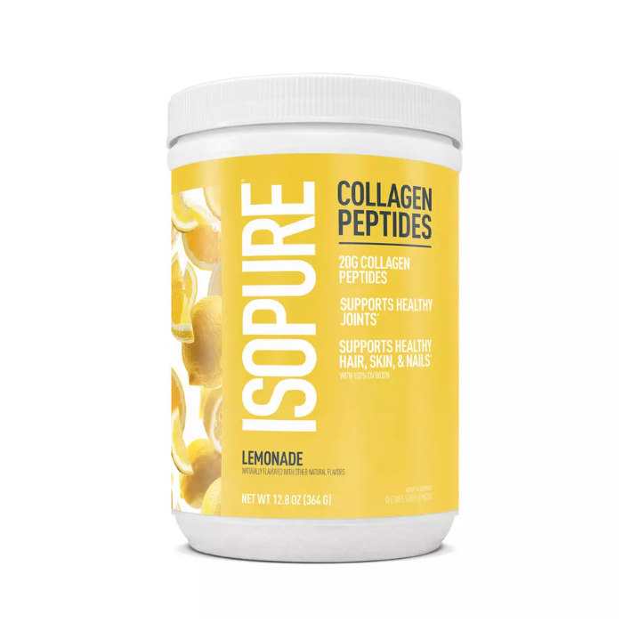 <p><a href="https://www.theisopurecompany.com/en-us/Products/Powder/ISOPURE%C2%AE-COLLAGEN/p/C101313" rel="nofollow noopener" target="_blank" data-ylk="slk:Shop Now;elm:context_link;itc:0;sec:content-canvas" class="link ">Shop Now</a></p><p>Isopure Collagen Peptides</p><p>theisopurecompany.com</p><p>$29.99</p><span class="copyright">Isopure</span>