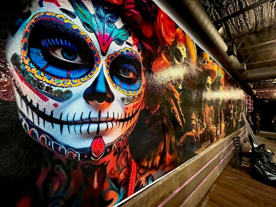 This Day of the Dead artwork was brought from California and installed at Tito's Cantina in Cape Coral.