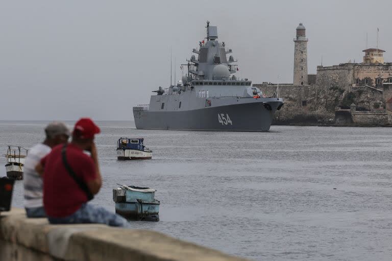 La llegada de la fragata Almirante Gorshkov de la Armada rusa al puerto de La Habana, el 12 de junio de 2024