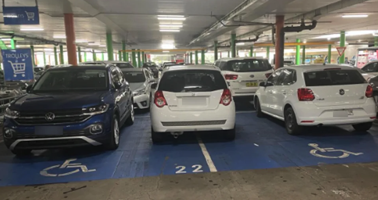 John Laine was enraged by the 'selfish' disabled parking act at his local shopping centre. Source: Instagram
