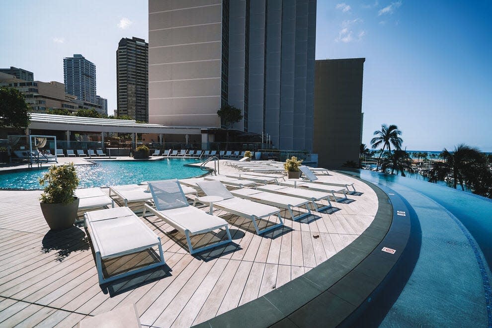 The Prince Waikiki infinity pool and hot tub are hard to beat