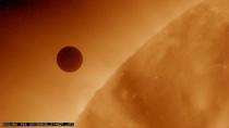 FILE PHOTO: NASA image shows the planet Venus at the start of its transit of the Sun