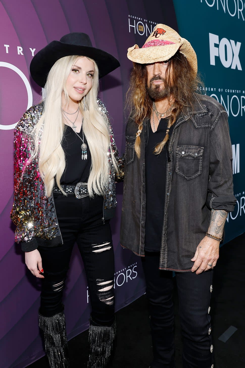 Billy Ray Cyrus and Firerose Make Their Red Carpet Debut