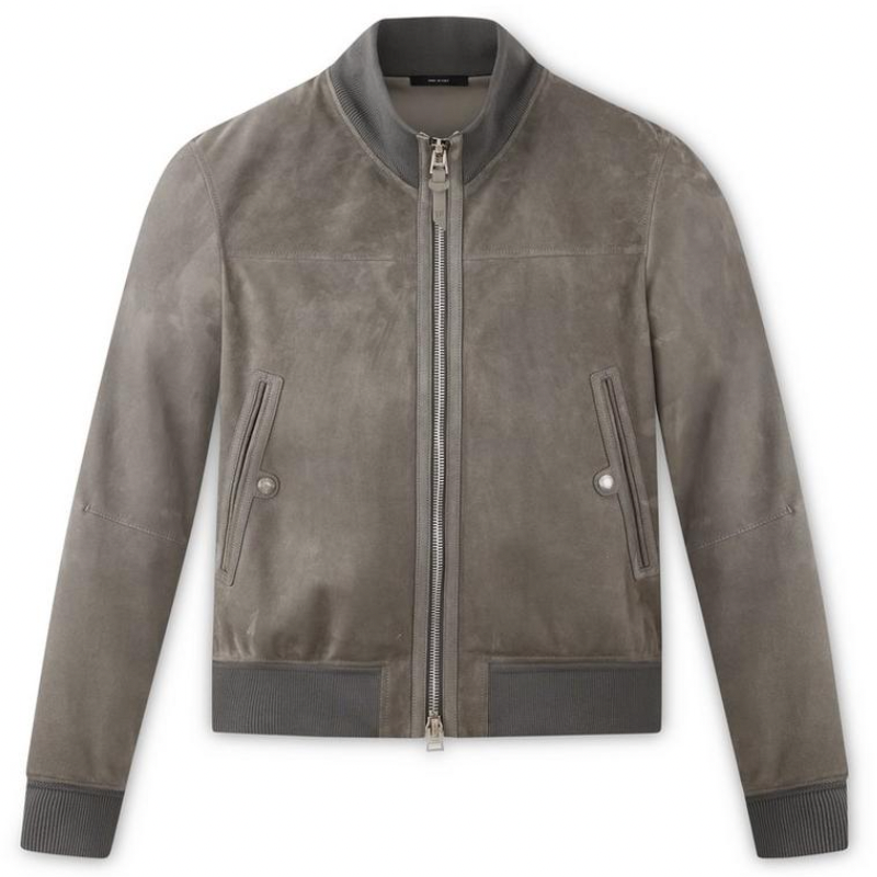 <p><a href="https://www.tomford.com/light-suede-track-bomber/9210873943.html?gclid=CjwKCAjw3POhBhBQEiwAqTCuBnb6C_OYObq-cgPVeMLEKmCjyALWQD8MqQJX2-Zj7bBq5Z7EJ8GscxoC4FoQAvD_BwE" rel="nofollow noopener" target="_blank" data-ylk="slk:Shop Now;elm:context_link;itc:0;sec:content-canvas" class="link ">Shop Now</a></p><p>Light Suede Track Bomber</p><p>$6490.00</p><p>Tom Ford</p>