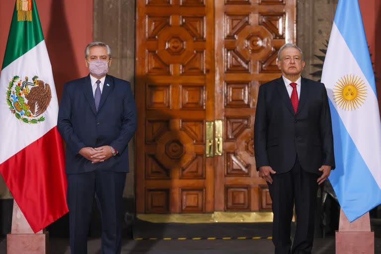Alberto Fernández y Manuel López Obrador, en la última visita del argentino al DF