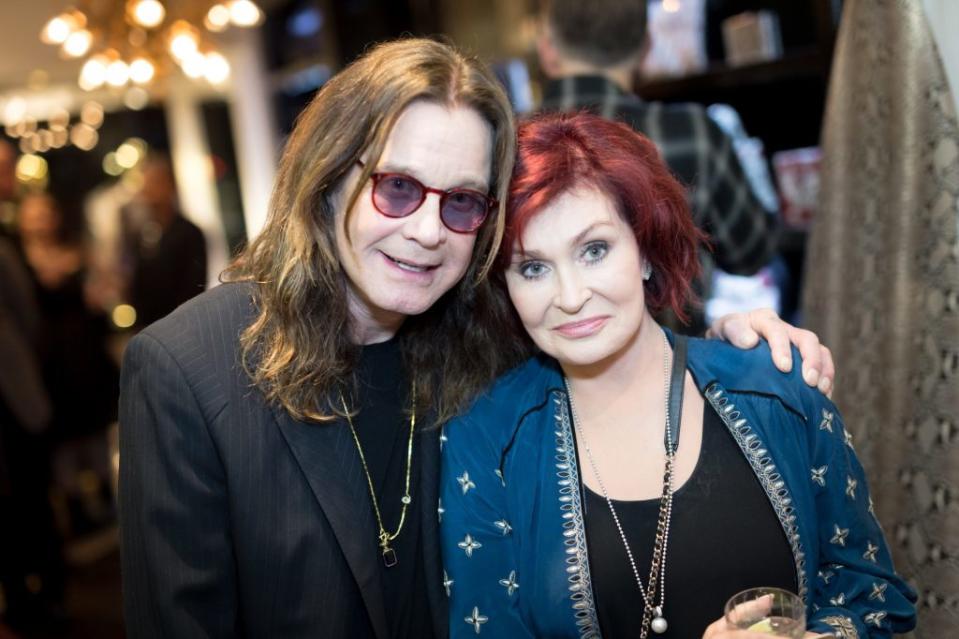 Ozzy Osbourne and Sharon Osbourne attend the Billy Morrison – Aude Somnia Solo Exhibition at Elisabeth Weinstock on Sept. 28, 2017, in LA. Getty Images