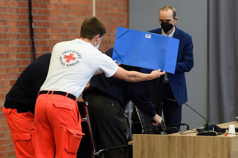 Trial of former security guard of the Sachsenhausen concentration camp at Landgericht Neuruppin court