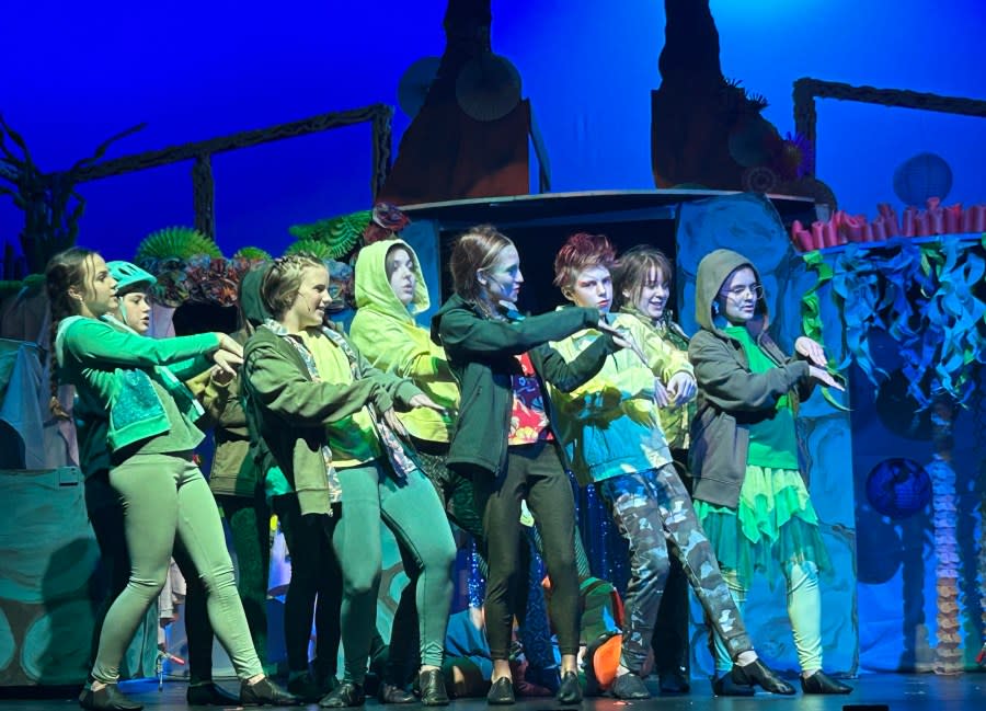 A scene from Junior Theatre’s new production of “Finding Nemo Jr.,” opening Feb. 17.