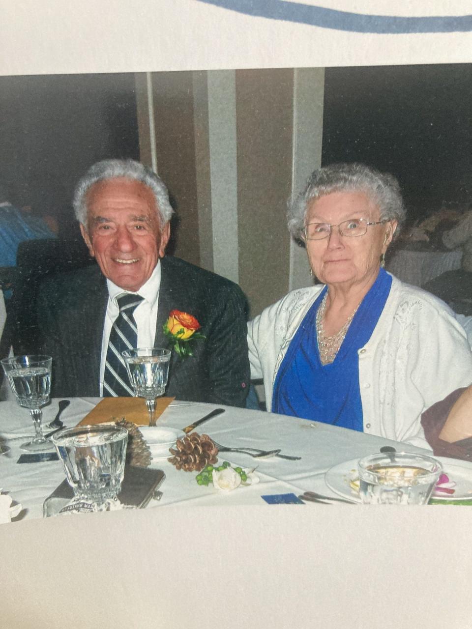 George Washington Toma and his wife, Virginia, circa 2000. They met in 1950 and were married for 64 years; she passed away in 2020 at age 88.