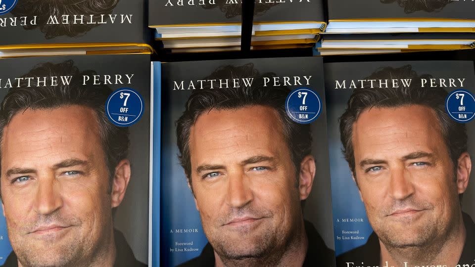 "Friends, Lovers, and the Big Terrible Thing," Matthew Perry's memoir, published in 2022. - Julia Weeks/AP