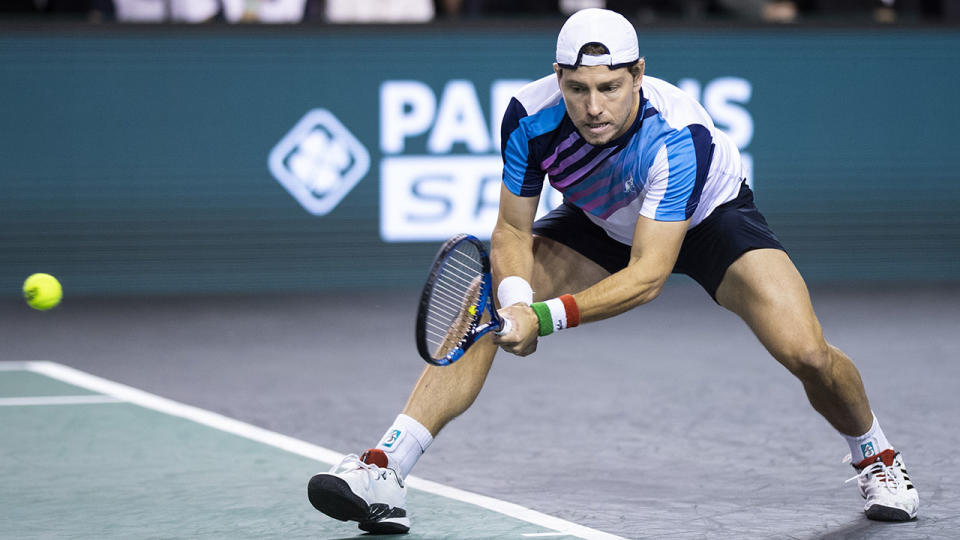 James Duckworth, pictured here beating Alexei Popyrin to reach his first Masters 1000 quarter-final.