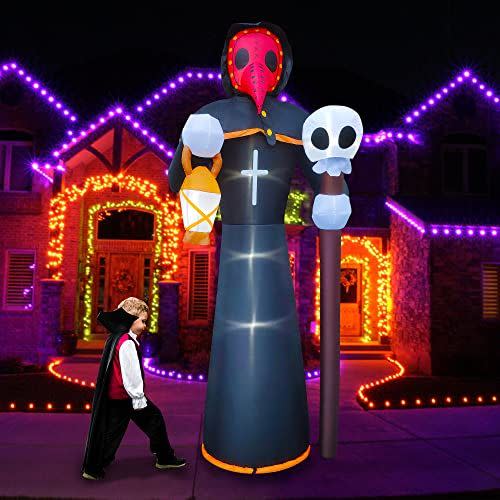 2) 10ft Halloween Inflatable Plague Doctor