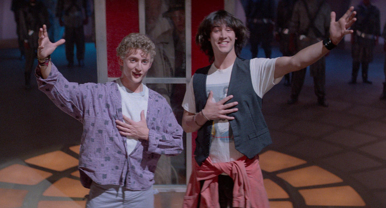 Alex Winter and Keanu Reeves in 1989's Bill & Ted's Excellent Adventure. (Studiocanal)