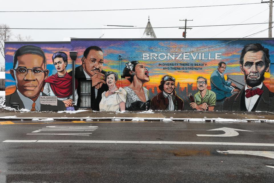 This mural in the King-Lincoln Bronzeville neighborhood on Columbus' Near East Side is an example of what a community mural looks like. One is planned in 2023 for the Fairwood Avenue underpass beneath Interstate 70 by the Gertrude Wood Community Foundation in Driving Park.