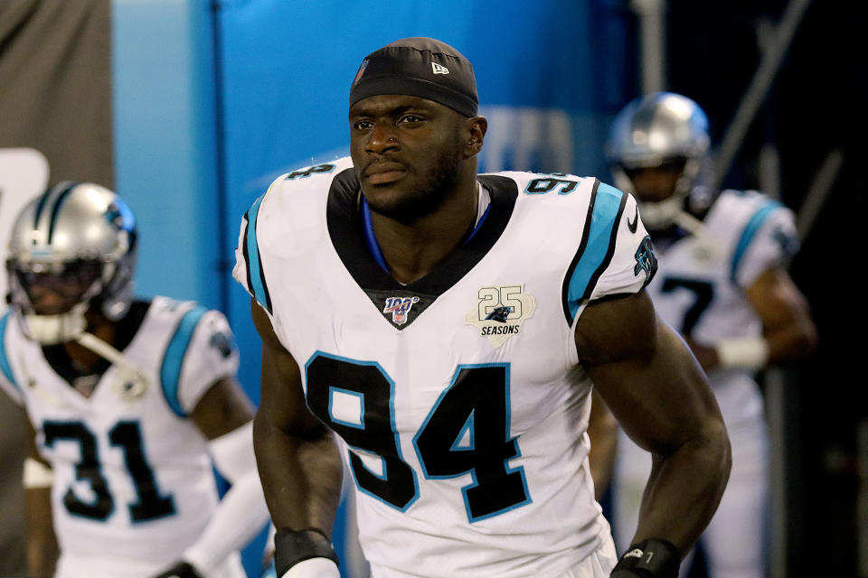 Efe Obada believes his football opportunities turned his life around. (Photo by John Byrum/Icon Sportswire via Getty Images)