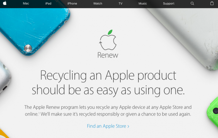 <em>El programa Renew de Apple te da una tarjeta-regalo de Apple por tu vieja tecnología.</em>