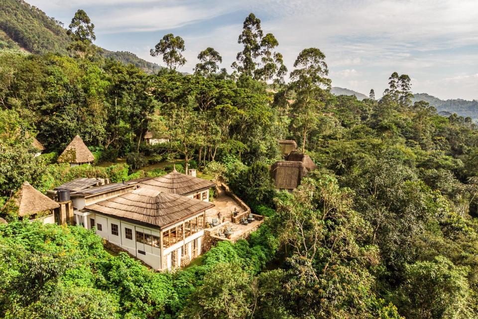 Aerial view of Bwindi Lodge