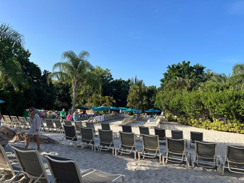 beach at discovery cove park in orlando florida