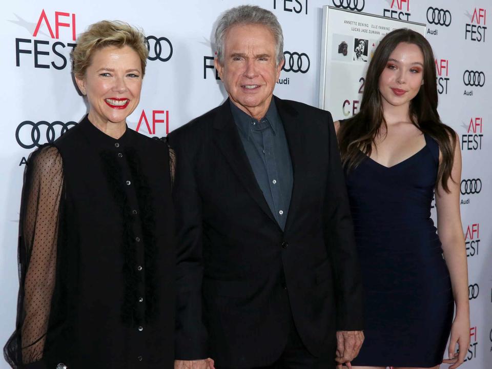 <p>David Buchan/Variety/Penske Media/Getty</p> Annette Bening, Warren Beatty, and Ella Beatty in 2016.