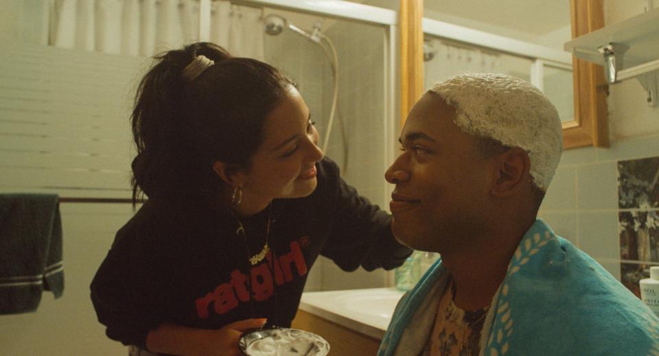 Alexa in the bathroom, shaving Kelvin's head