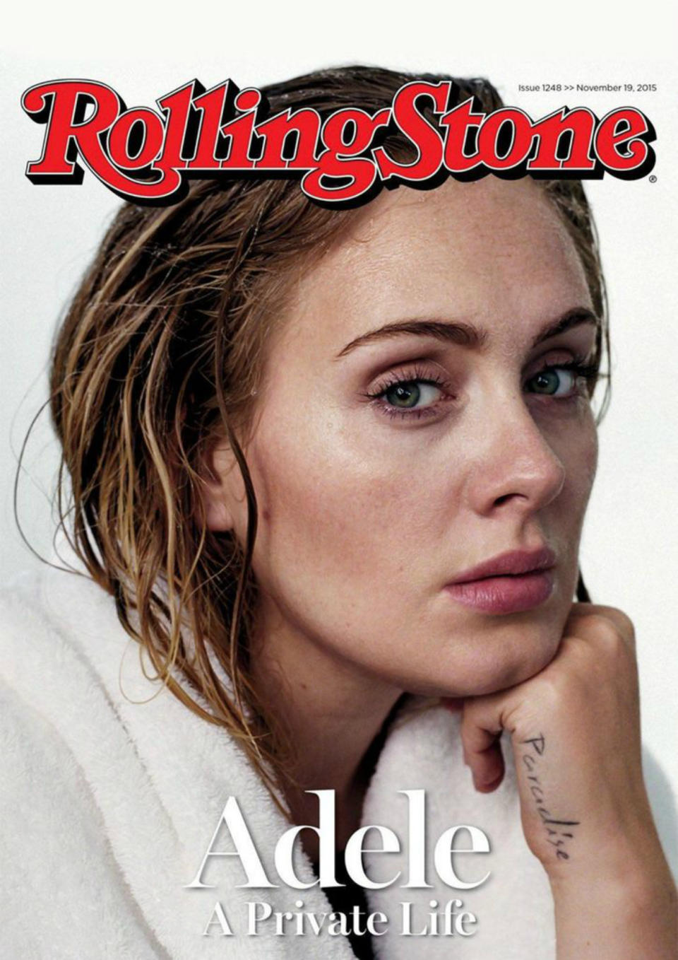 Adele en la portada de Rolling Stone (noviembre, 2015)