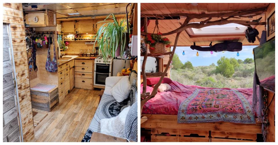 Cat and Chris have converted an old removal van into an incredible home on wheels. (@florrythelorry/We Buy Broken Vans)