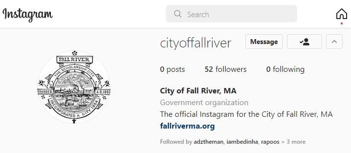 Fall River will be launching its own Instagram page tonight, Aug. 12, at 5 p.m. in an effort to boost its social media presence.