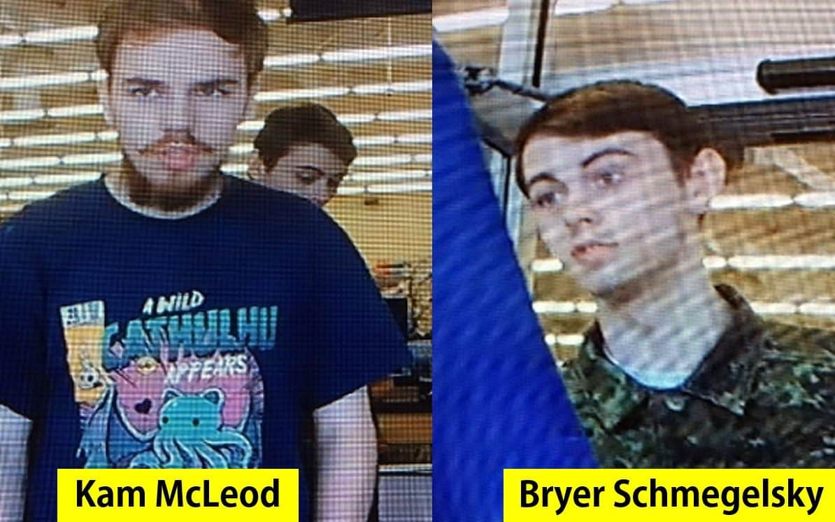  Kam McLeod, 19, and Bryer Schmegelsky, 18, from Port Alberni, British Columbia were the main suspects in the slayings of 23-year-old Australian Lucas Fowler, and his American girlfriend Chynna Deese, 24 - AFP