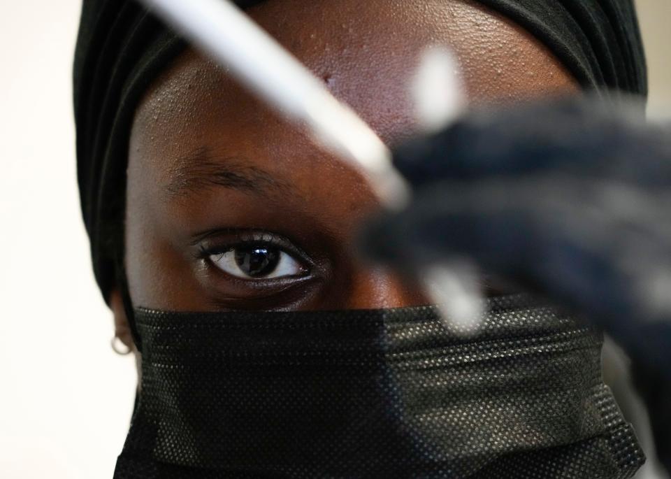 High school student Mariama Diallo tests samples in a virology lab at Mount Sinai Hospital in 2022. Samples collected from bird droppings in Central Park are examined for pathogens like bird flu and avian paramyxovirus - a virus that only affects poultry, and researchers recently detected avian flu in New York City.