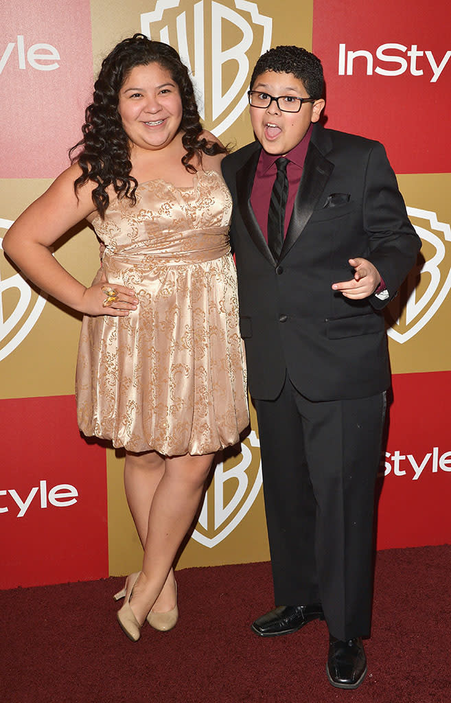 Rico Rodriguez and sister Raini Rodriguez attend the 2013 InStyle and Warner Bros. 70th Annual Golden Globe Awards Post-Party held at the Oasis Courtyard in The Beverly Hilton Hotel on January 13, 2013 in Beverly Hills, California.