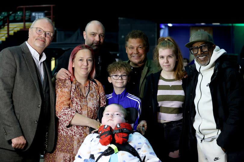 Milo Browne and his family meet the cast of Red Dwarf at Newcastle Comic Con.