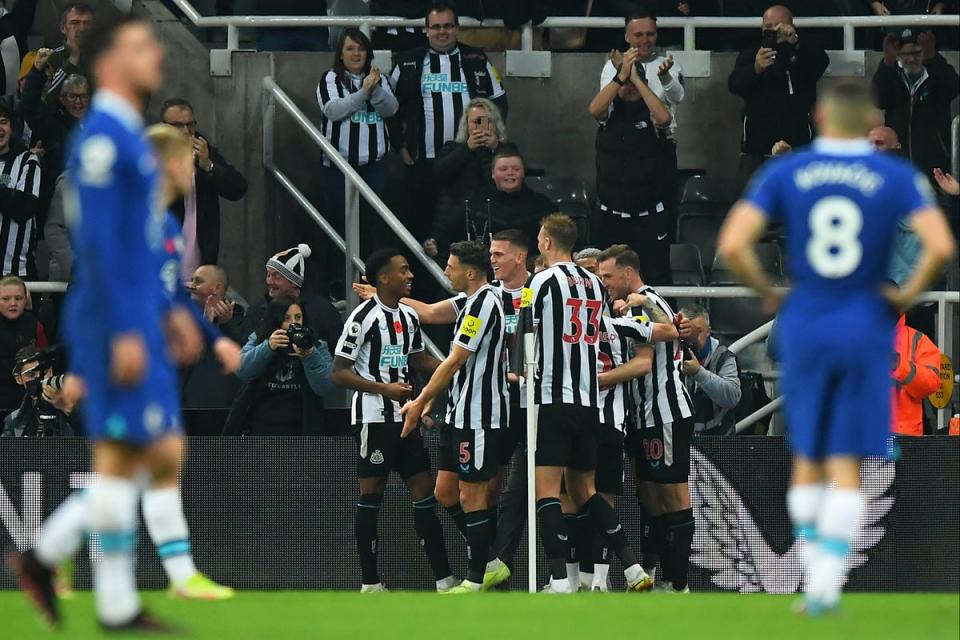 Flying: Newcastle will be third at Christmas  (AFP via Getty Images)