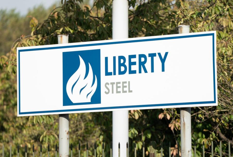 A Liberty Steel sign at the British Steel Ltd steelworks in Scunthorpe, North Lincolnshire (Danny Lawson/PA) (PA Archive)